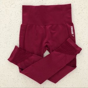 Gymshark Energy + Seamless Leggings Berry Red